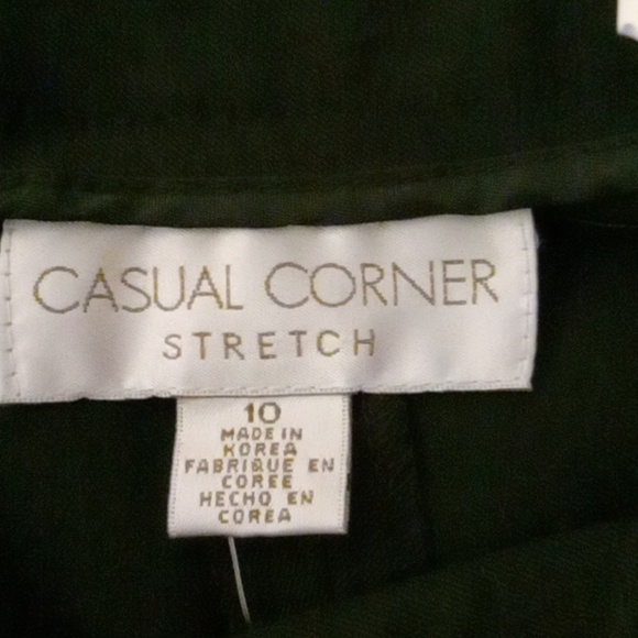 Casual Corner Silver and Black Straight Leg Pants - Picture 6 of 8